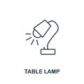 Table Lamp icon from office tools collection. Simple line Table Lamp icon for templates, web design and infographics Royalty Free Stock Photo