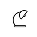 Table lamp icon on white background. Royalty Free Stock Photo