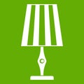 Table lamp icon green Royalty Free Stock Photo