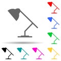 table lamp multi color style icon. Simple thin line, outline vector of web icons for ui and ux, website or mobile application Royalty Free Stock Photo