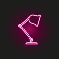 table lamp neon style icon. Simple thin line, outline vector of education icons for ui and ux, website or mobile application Royalty Free Stock Photo
