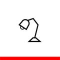Table lamp, night lamp line icon vector Royalty Free Stock Photo