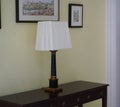 Table lamp. lamp off in a hotel in Porto, Portugal. Royalty Free Stock Photo