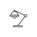 Table lamp outline icon Royalty Free Stock Photo