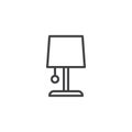 Table lamp outline icon Royalty Free Stock Photo