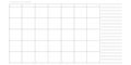 Table layout. Organized grid template. Minimal design chart. Vector illustration.