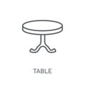 Table linear icon. Modern outline Table logo concept on white ba