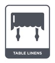 table linens icon in trendy design style. table linens icon isolated on white background. table linens vector icon simple and