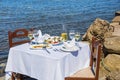 Table for lunch at Navy pier Royalty Free Stock Photo