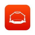 Table magnify icon digital red