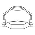 Table magnify icon, outline style