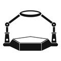 Table magnify icon, simple style