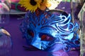 Table mask decoration. Royalty Free Stock Photo