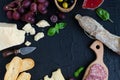 Table with mediterranean appetizers Royalty Free Stock Photo