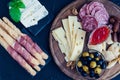 Table with mediterranean appetizers Royalty Free Stock Photo