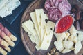 Table with mediterranean appetizers Royalty Free Stock Photo