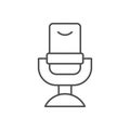 Table microphone line outline icon