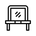 table mirror icon illustration vector graphic Royalty Free Stock Photo