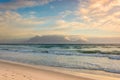 Table Mountain from Bloubergstrand beach