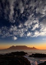 Table Mountain with clouds, Cape Town, South Africa Royalty Free Stock Photo