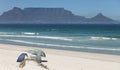 Table Mountain, photographed from Bloubergstrand, Cape Town, South Africa Royalty Free Stock Photo