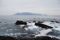 Table Mountain seen from Robben Island Royalty Free Stock Photo