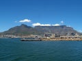 Table Mountain from Table BAy Royalty Free Stock Photo