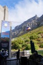 Table mountain view with cable car in Cape Town,South Africa. Royalty Free Stock Photo