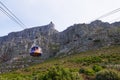 Table mountain view with cable car in Cape Town,South Africa. Royalty Free Stock Photo