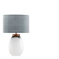 Table night lamp with a gray lampshade on a white background. 3d rendering Royalty Free Stock Photo