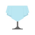 Table on one leg with tablecloth isolated. Cafe Furniture on white background