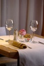 Table place setting for a meal Royalty Free Stock Photo