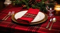 table plaid pattern red Royalty Free Stock Photo