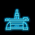 table saw neon glow icon illustration Royalty Free Stock Photo