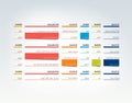 Table, schedule, tab, planner, infographic design template Royalty Free Stock Photo