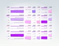 Table, schedule, tab, planner, infographic design template. Royalty Free Stock Photo