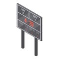 Table score icon, isometric style Royalty Free Stock Photo