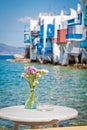 Table on the sea at Mykonos