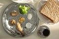 Table served for Passover Pesach Seder