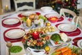 Table set for christmas dinner Royalty Free Stock Photo