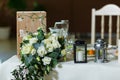 Table set for an event party or wedding reception Royalty Free Stock Photo