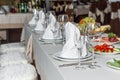 Table set for event party or wedding reception celebration