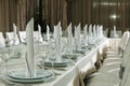 Table set for event party or wedding reception celebration