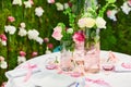 Table set for an event party or wedding reception Royalty Free Stock Photo