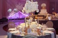 Table set for an event party or wedding reception Royalty Free Stock Photo