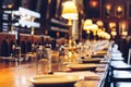 Table set at The Great Hall of Christ Church, University of Oxford Royalty Free Stock Photo