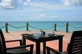 Table set with ocean views