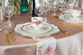 Table set up for bridal shower Royalty Free Stock Photo