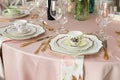 Table set up for bridal shower Royalty Free Stock Photo