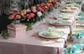 Table set up for bridal shower Royalty Free Stock Photo